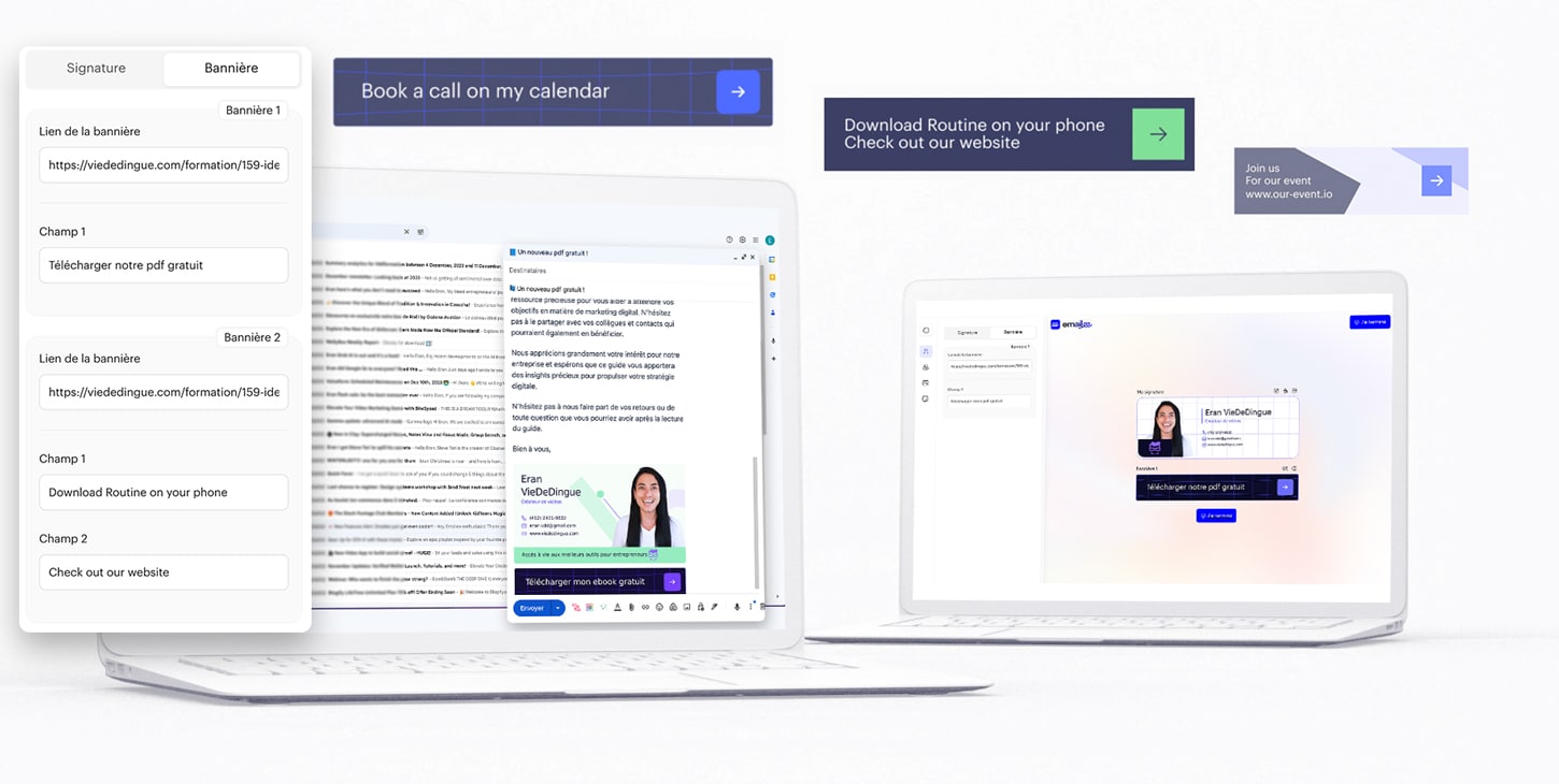 emailee ltd rajouter un appel à l'action dans signature mail